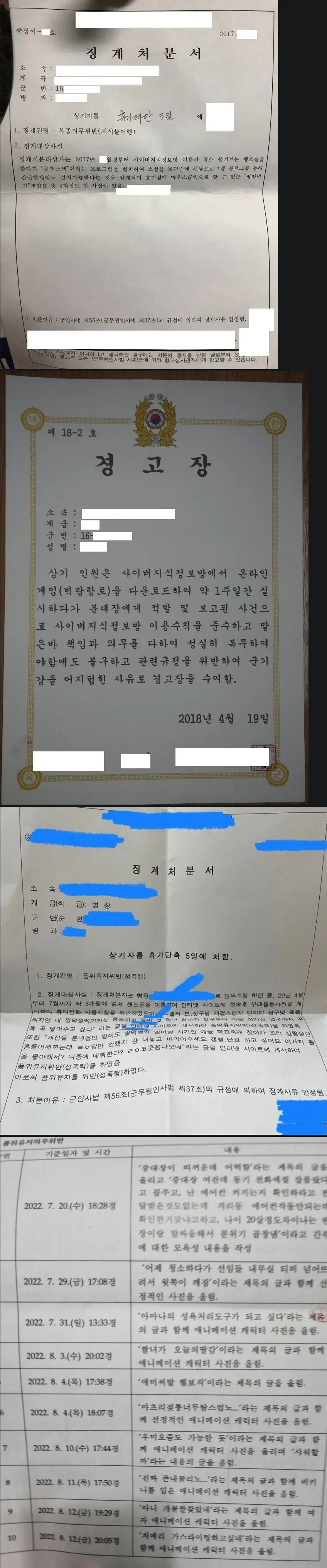 군대에서 인터넷 이용하다 징계 먹은 사람 [22] | mbong.kr 엠봉