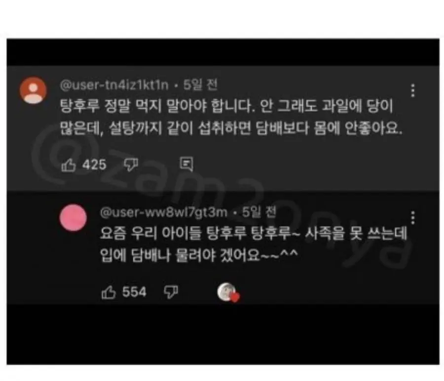 요즘 유행인 탕후루에 대해 소신 발언한 연예인들.jpg | mbong.kr 엠봉