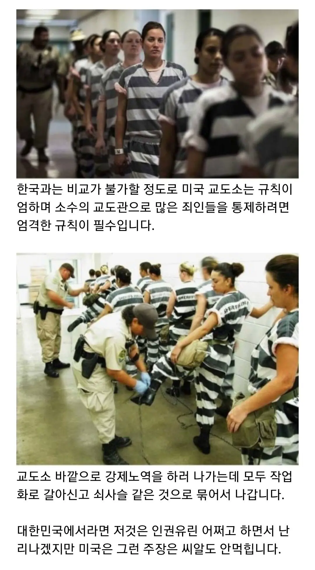 미국 여자교도소의 일상 | mbong.kr 엠봉
