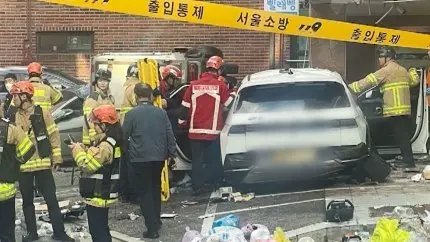 어제 전기차 돌진…운전자, '급발진' 주장 | mbong.kr 엠봉
