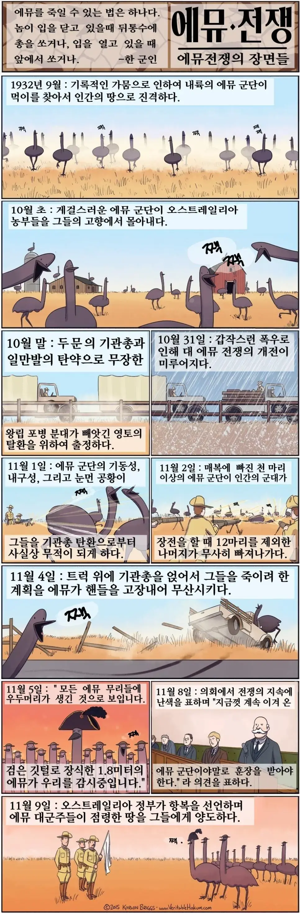 호주군의 자존심을 무너뜨린 에뮤전쟁.manga | mbong.kr 엠봉