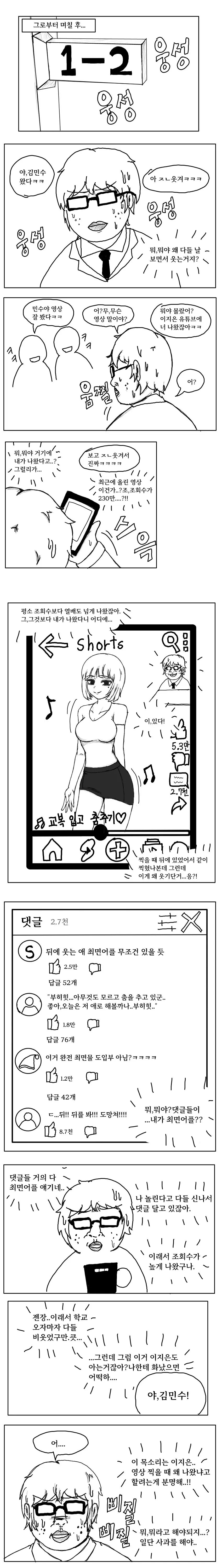 자작)찐따가 일진녀한테 최면어플.manhwa | mbong.kr 엠봉