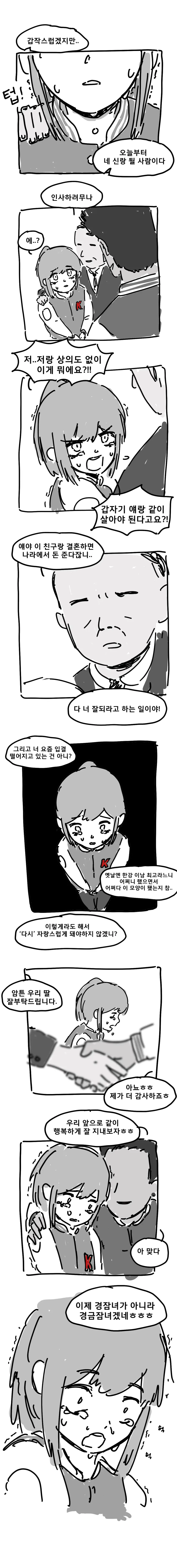 통합 소식을 들은 경잠녀 만화 | mbong.kr 엠봉