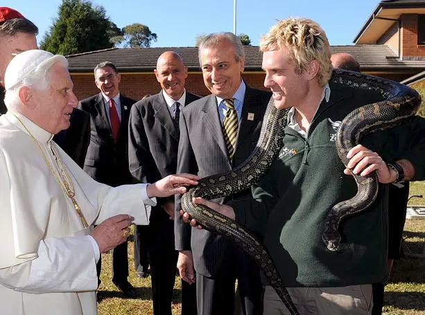 교황을 알현한 비단뱀들 | mbong.kr 엠봉