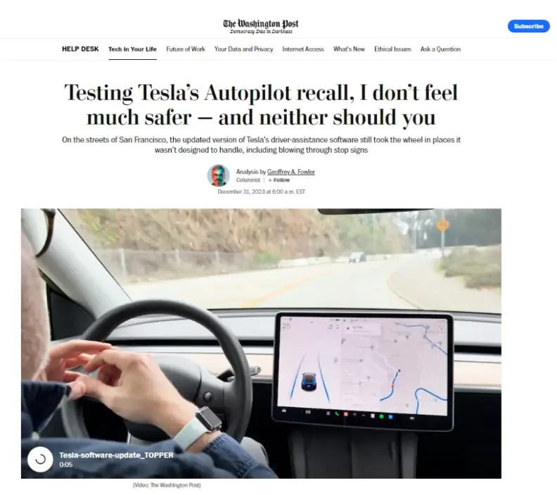 Tesla Autopilot은 업데이트 후에도 여전히 안전 위험이 있다는 비난을 받고 있습니다. | mbong.kr 엠봉