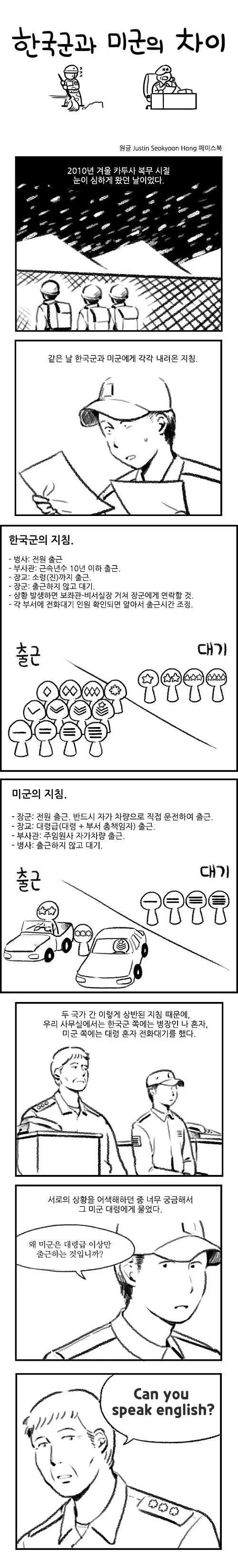 한국군과 미군의 차이.manhwa | mbong.kr 엠봉