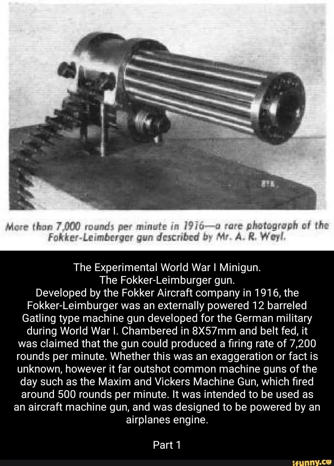 1차대전 당시 독일에서 만든 미니건과 발칸포의 원조 | mbong.kr 엠봉