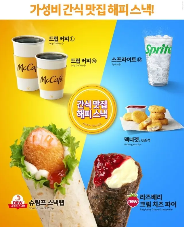 가성비 간식 돌아왔다…맥도날드, ‘해피 스낵’ 라인업 공개 | mbong.kr 엠봉