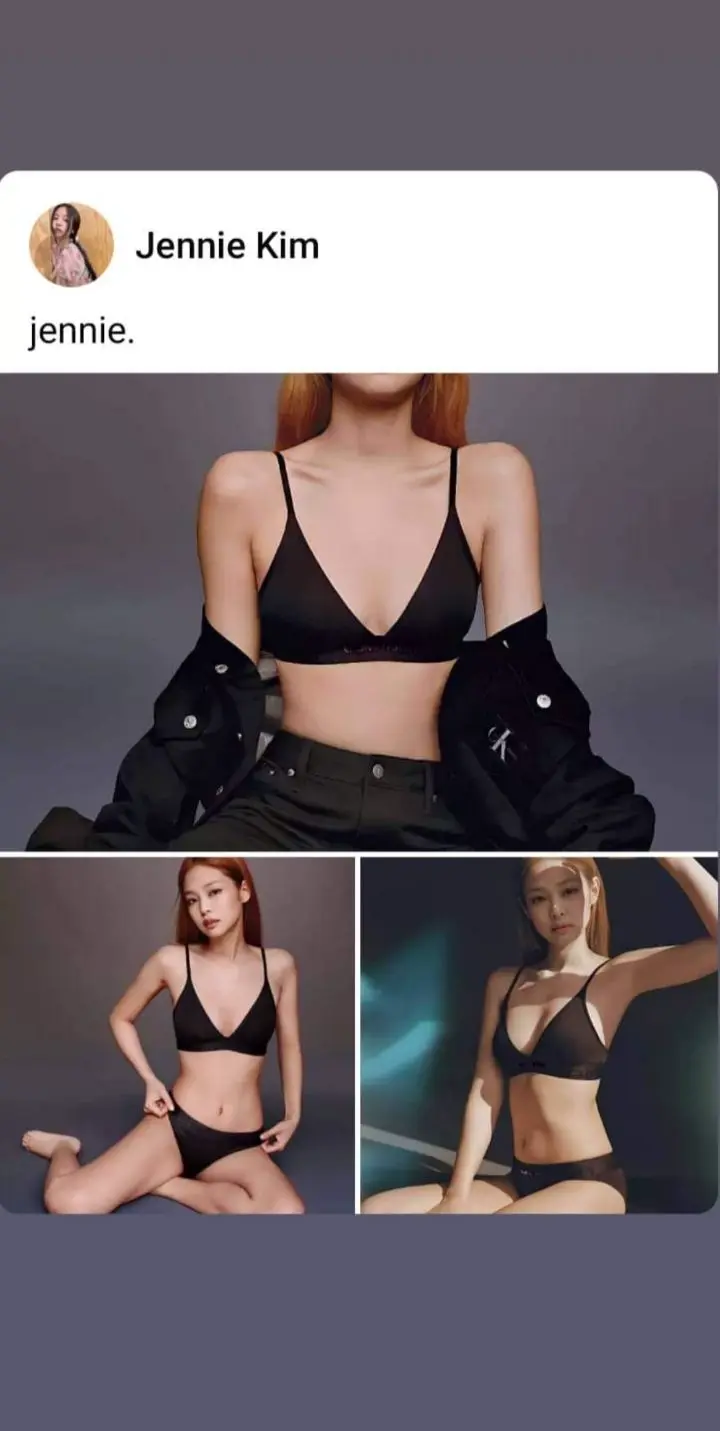 블랙핑크 제니 인스타에 올라온 속옷 화보 | mbong.kr 엠봉