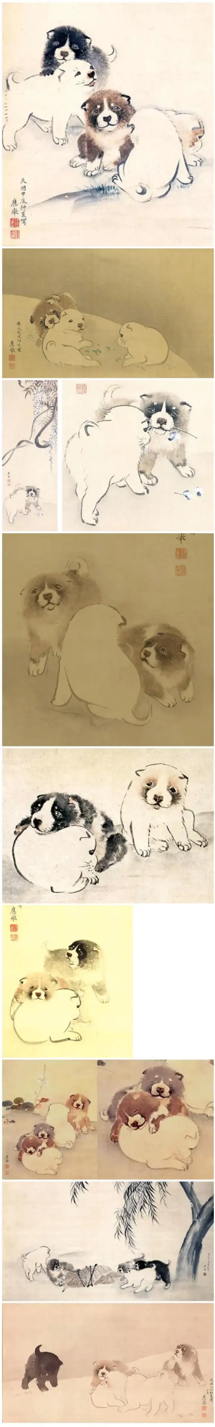 에도시대 일본인이 그린 강아지들 | mbong.kr 엠봉