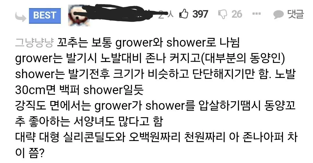 grower와 shower | mbong.kr 엠봉