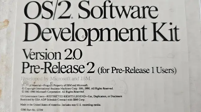 Microsoft OS/2의 미리보기 버전이 eBay에서 650달러에 판매되었습니다 | mbong.kr 엠봉