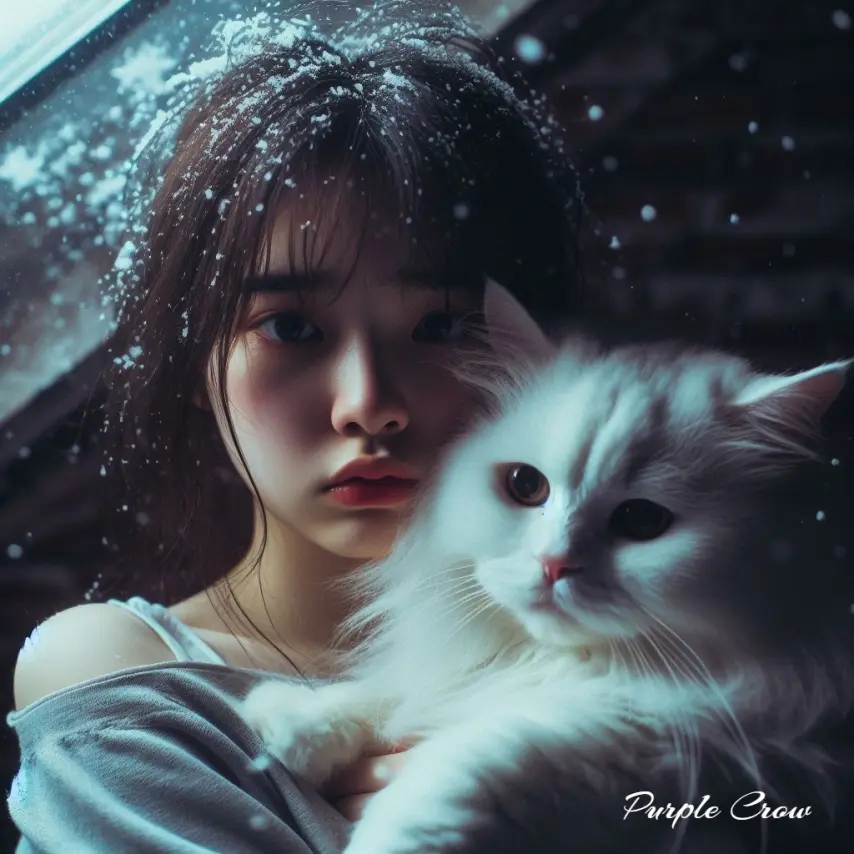 소녀와 고양이 | mbong.kr 엠봉