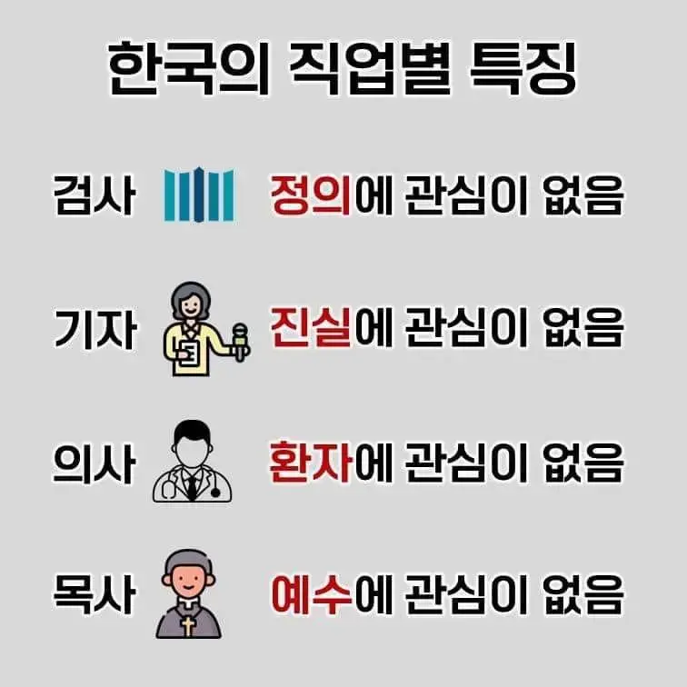 한국의 직업별 특징 | mbong.kr 엠봉