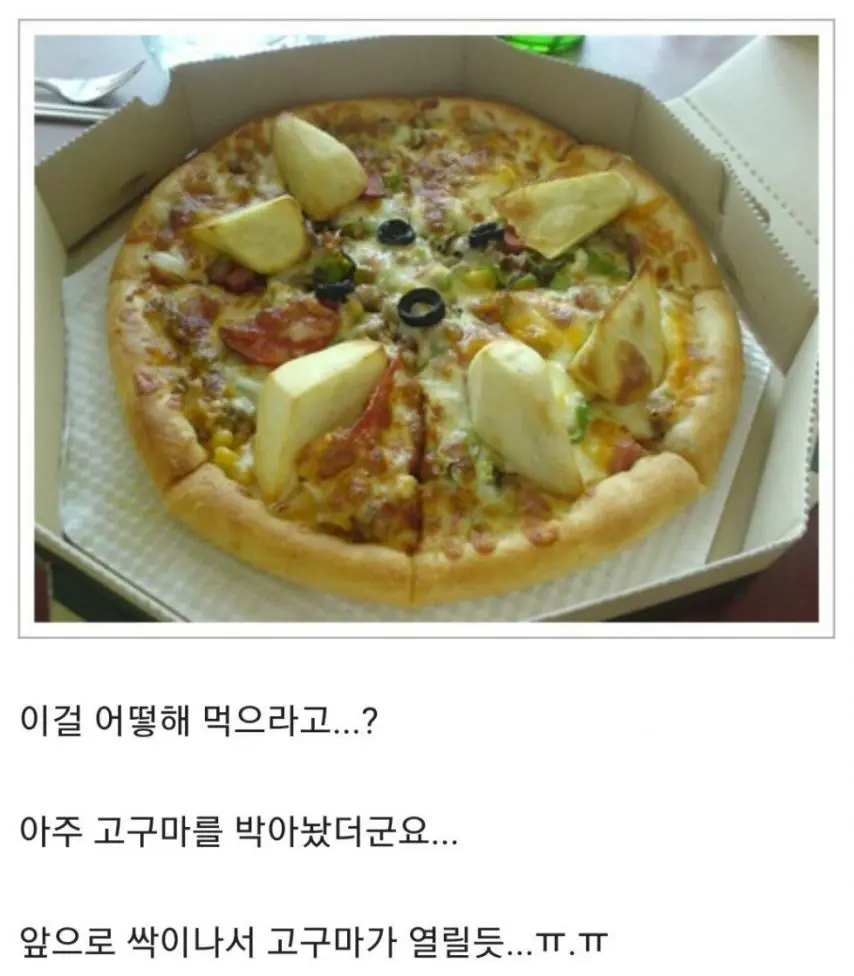 신개념 고구마 피자. | mbong.kr 엠봉