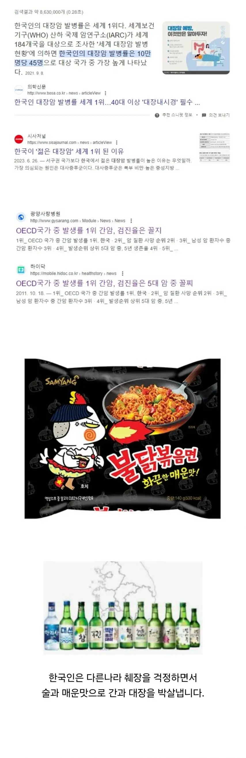 한국인이 건강하게 먹지 않는다는 증거. | mbong.kr 엠봉