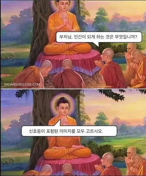 부처님, 인간이 되게 하는 것은 무엇입니까? | mbong.kr 엠봉