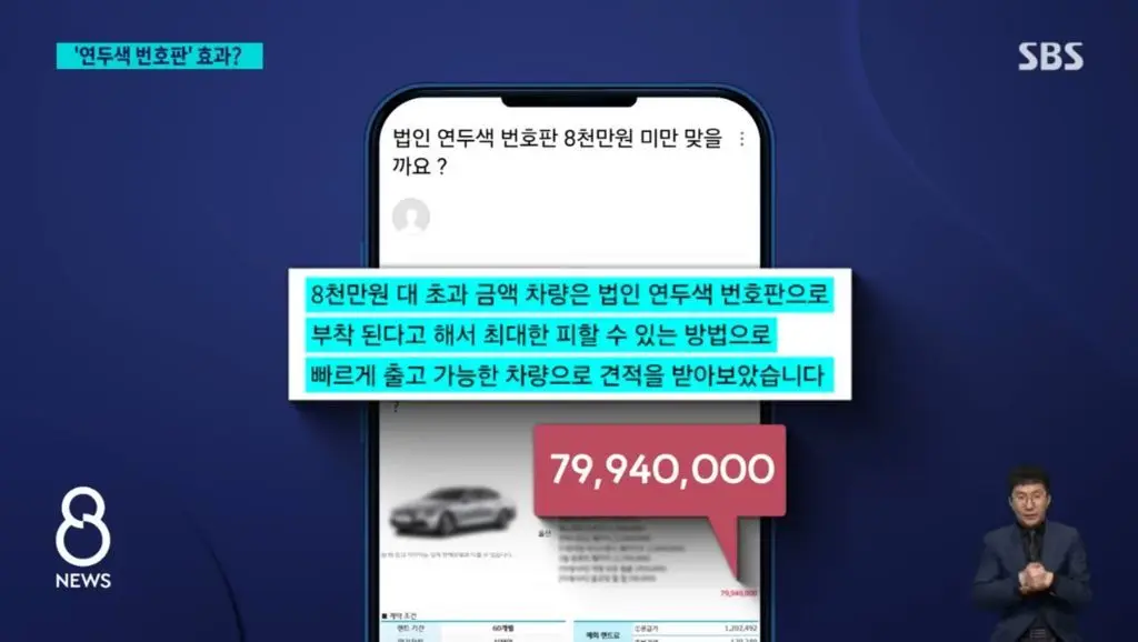 법인차량 연두색 번호판 피하기 위한 꼼수 등장 | mbong.kr 엠봉