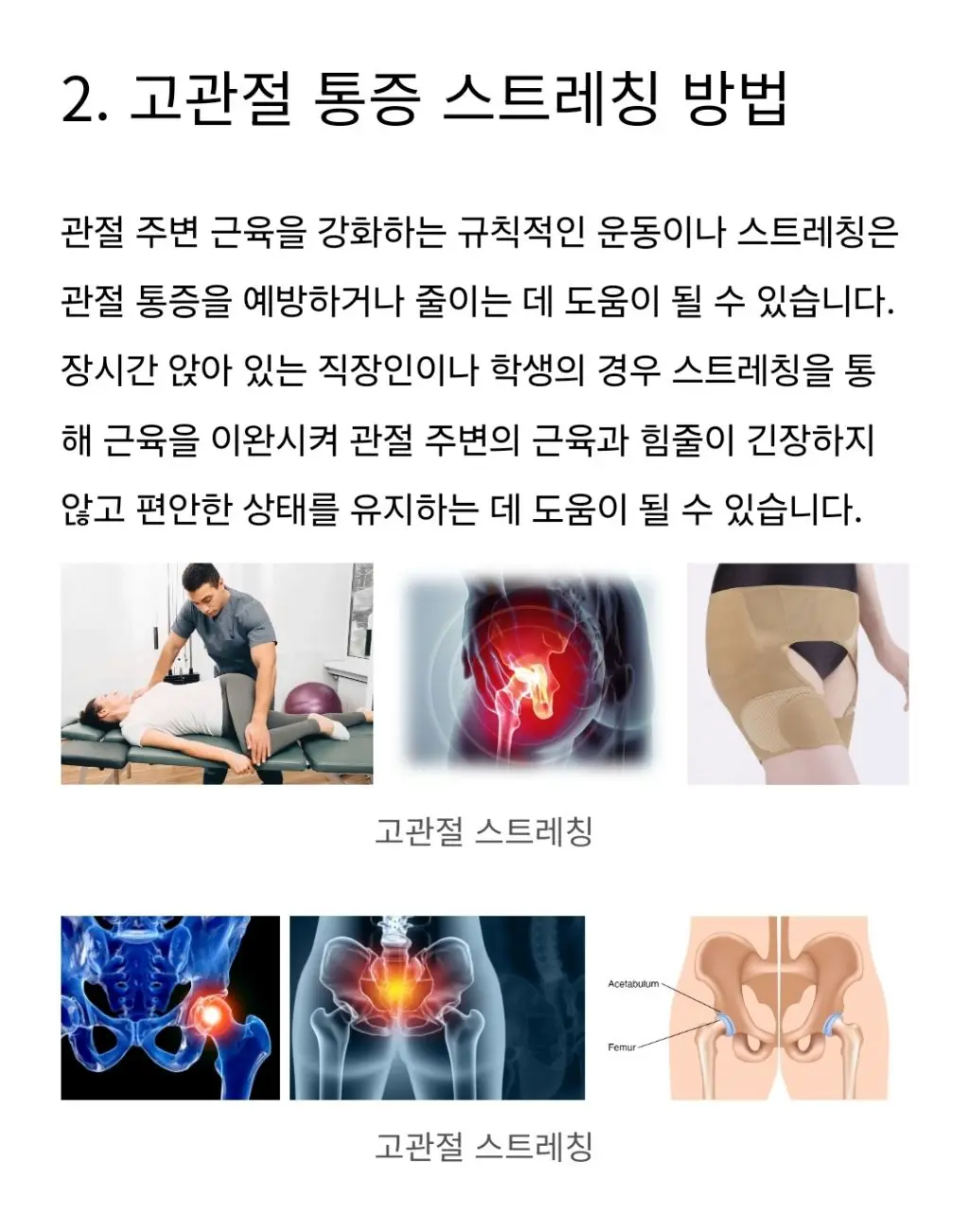 고관절 통증원인과 스트레칭의 중요성 | mbong.kr 엠봉
