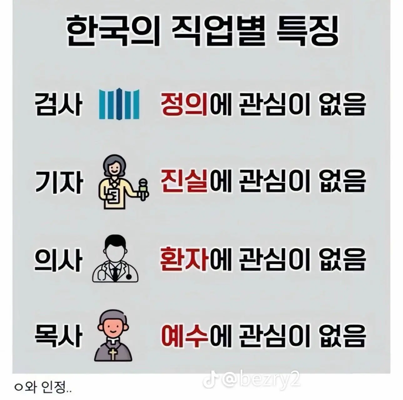 한국의 직업별 특징 | mbong.kr 엠봉