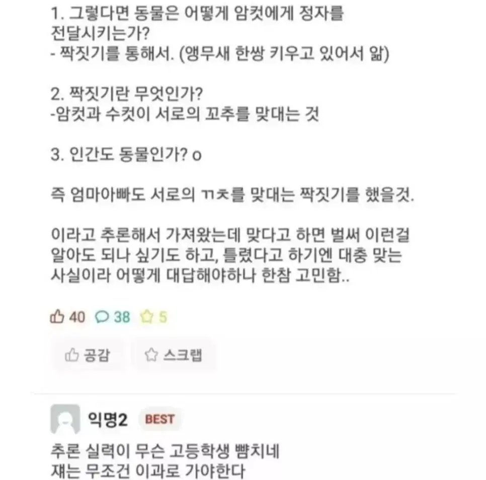 6살짜리 조카의 논리적 야스 추론 | mbong.kr 엠봉