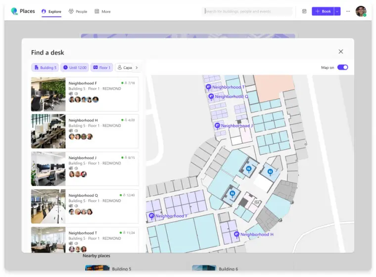 Microsoft Places는 원격 근무자가 사무실 내 일정 등을 관리하는 데 도움이 되는 새로운 Teams 앱입니다 | mbong.kr 엠봉