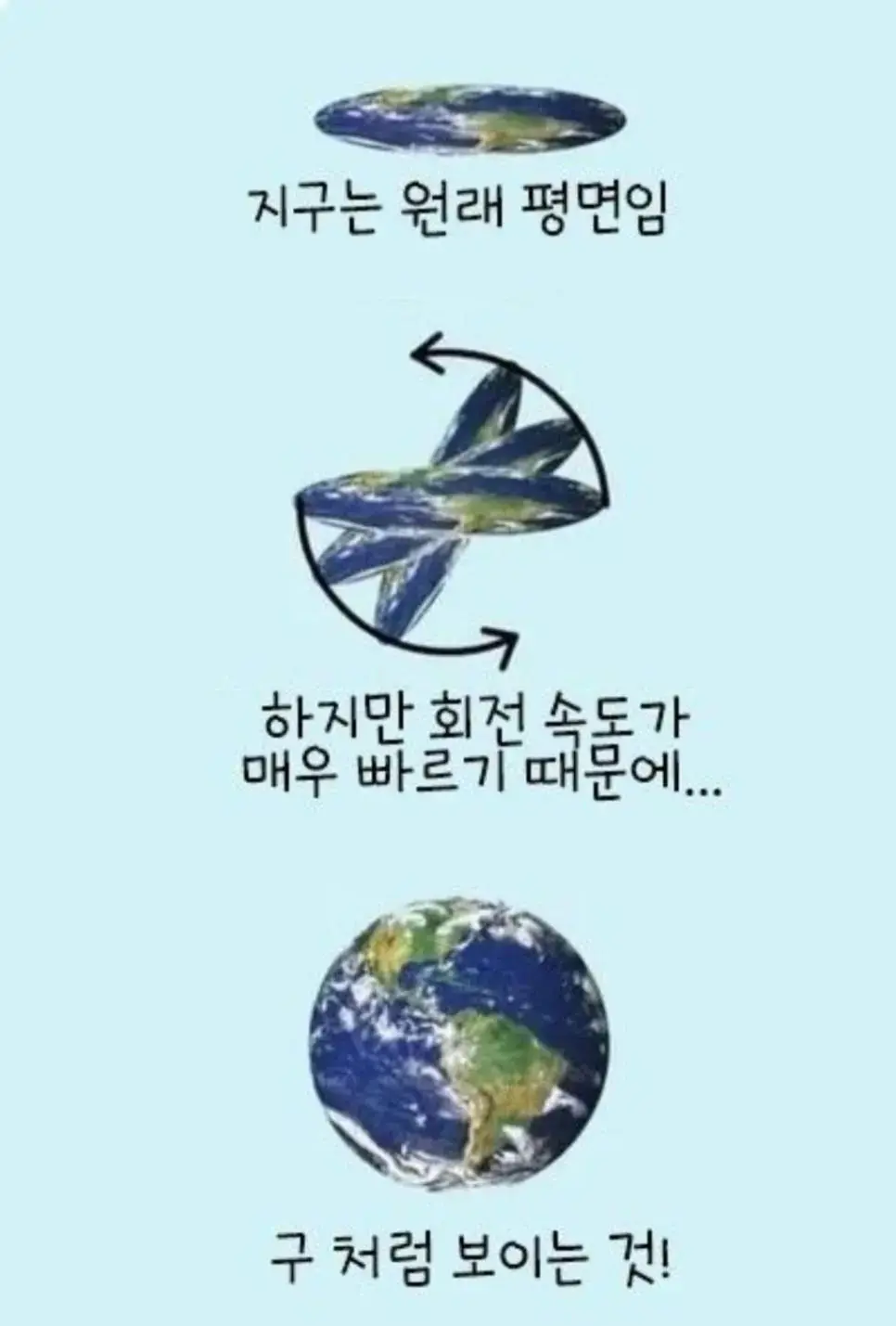 매우 아찔한 지구평평론 근황.spin | mbong.kr 엠봉