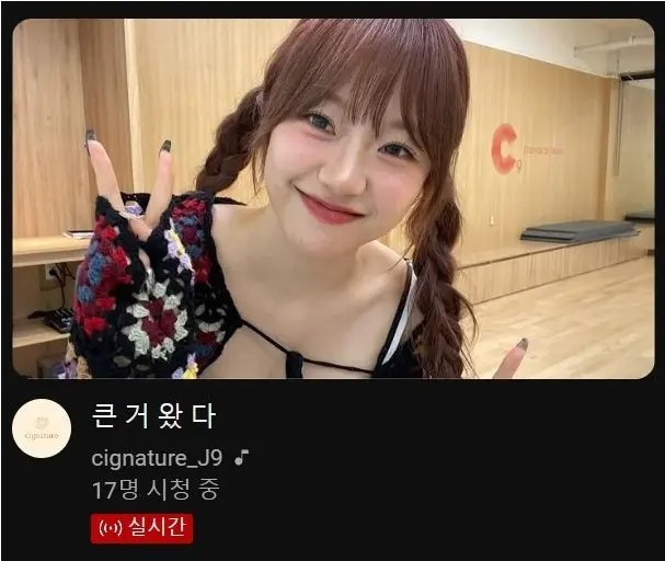 유튜브 라방 중 슴골 노출한 시그니처 지원 | mbong.kr 엠봉