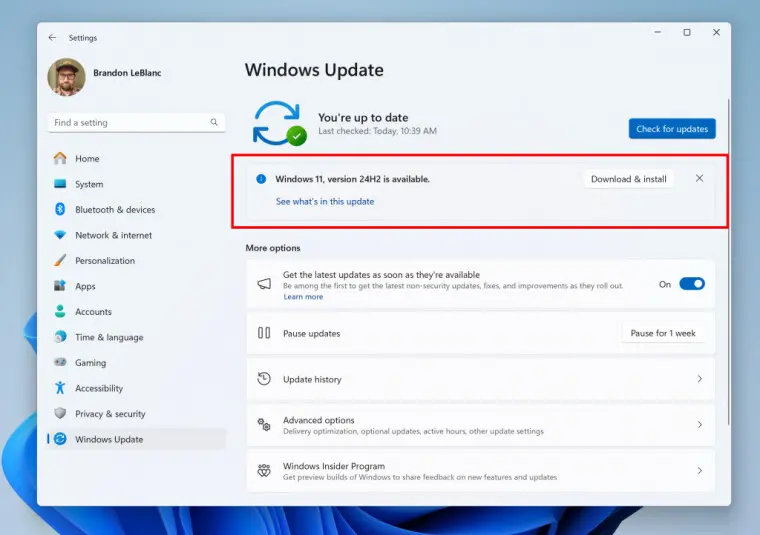 이제 Release Preview 채널의 Insiders에서 Windows 11 24H2 빌드 26100.712를 사용할 수 있습니다 | mbong.kr 엠봉