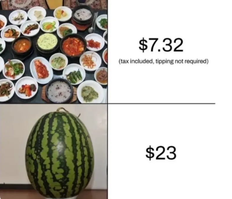 외국인이 본 한국 음식 가격.jpg | mbong.kr 엠봉
