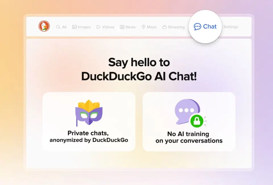 DuckDuckGo, 새롭고 깔끔한 AI 채팅 기능 출시로 강력한 AI 챗봇과 익명으로 상호 작용 가능 | mbong.kr 엠봉
