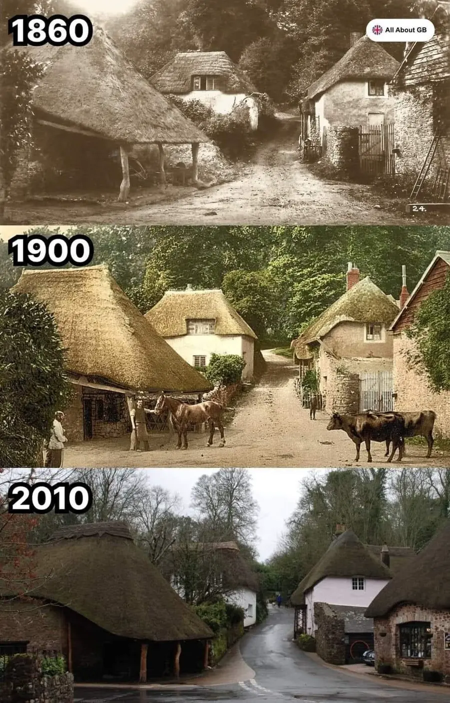 미국,영국의 시골마을 150년 전과 현재 | mbong.kr 엠봉