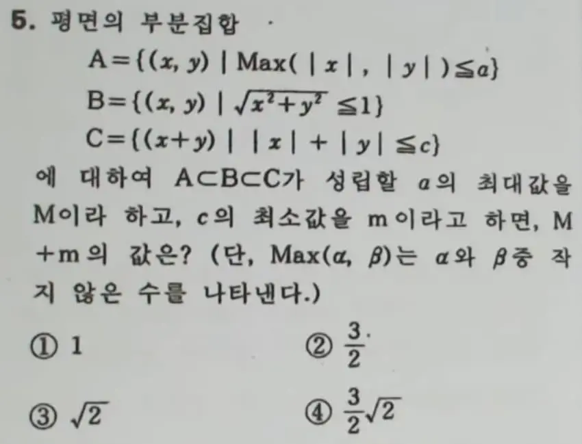 1991학년도 학력고사 수학 난이도 수준 | mbong.kr 엠봉