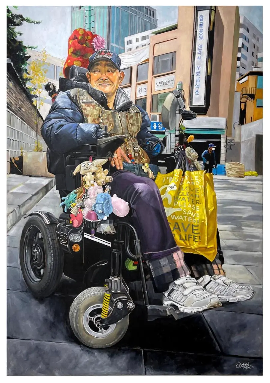 미국 화가가 유화로 표현한 서울 거리의 사람들 모습 | mbong.kr 엠봉