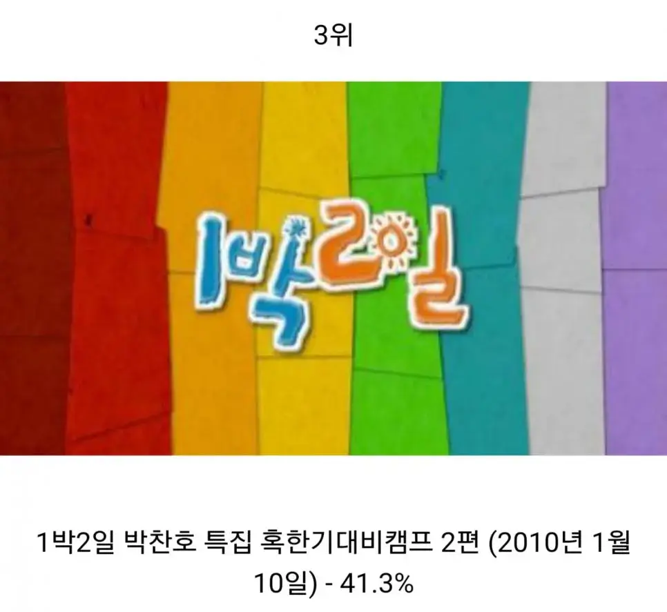 역대 한국 예능 시청률 TOP 5.jpg | mbong.kr 엠봉