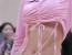 언더붑 보일듯한 핑크색 크롭티 하이키 리이나 너무 예쁜 허리라인